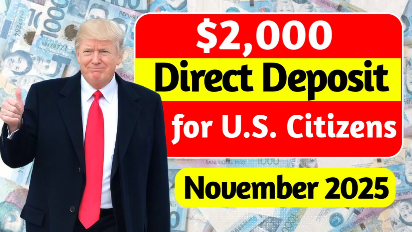 $2,000 Direct Deposit for U.S. Citizens in 2025 November: Eligibility & Dates